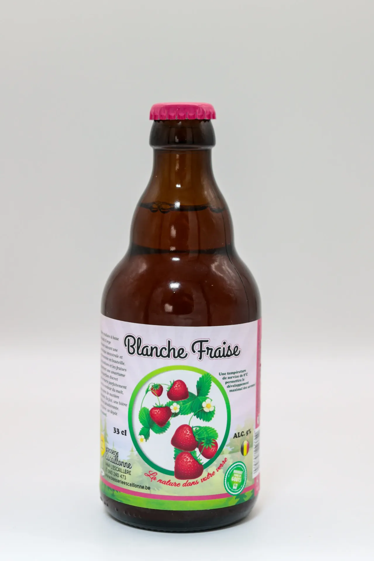 Blanche fraise 33 cl et vidange